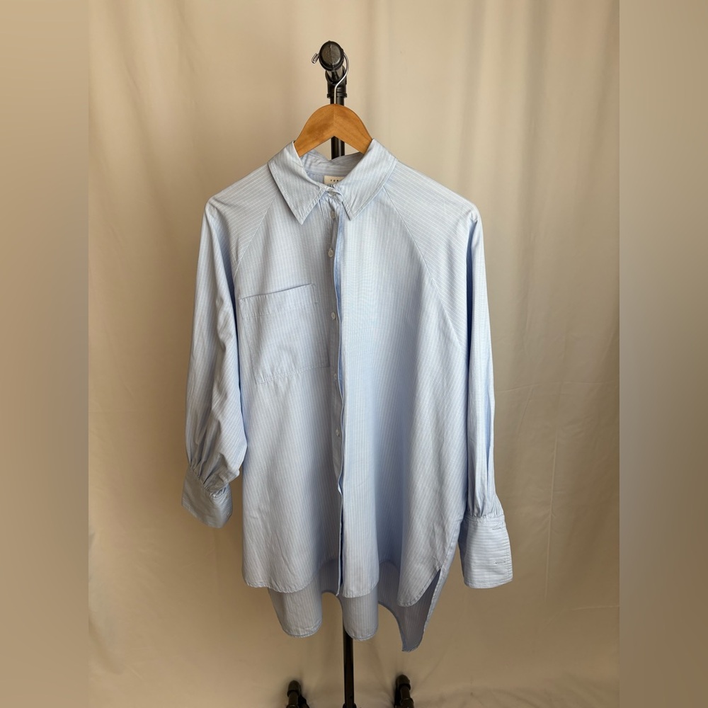 Topshop Light Blue Striped Shirt
